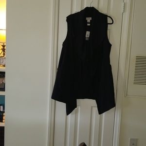 Sleeveless polar fleece duster-OSFM